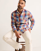 Beach Shack Plaid Button-Up