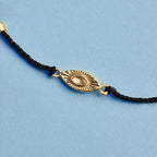 Gold Sunburst Eye Charm Bracelet
