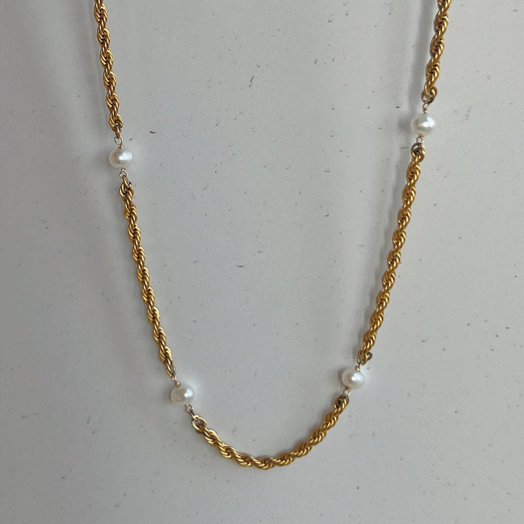 Paris Pearl Chain Necklace