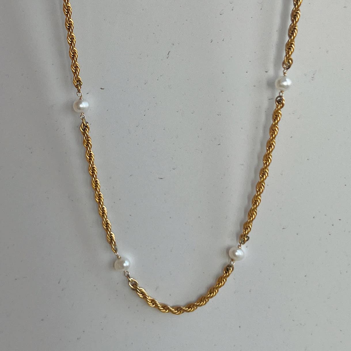 Paris Pearl Chain Necklace
