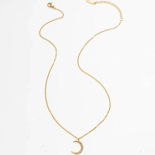 CZ Crescent Moon Necklace