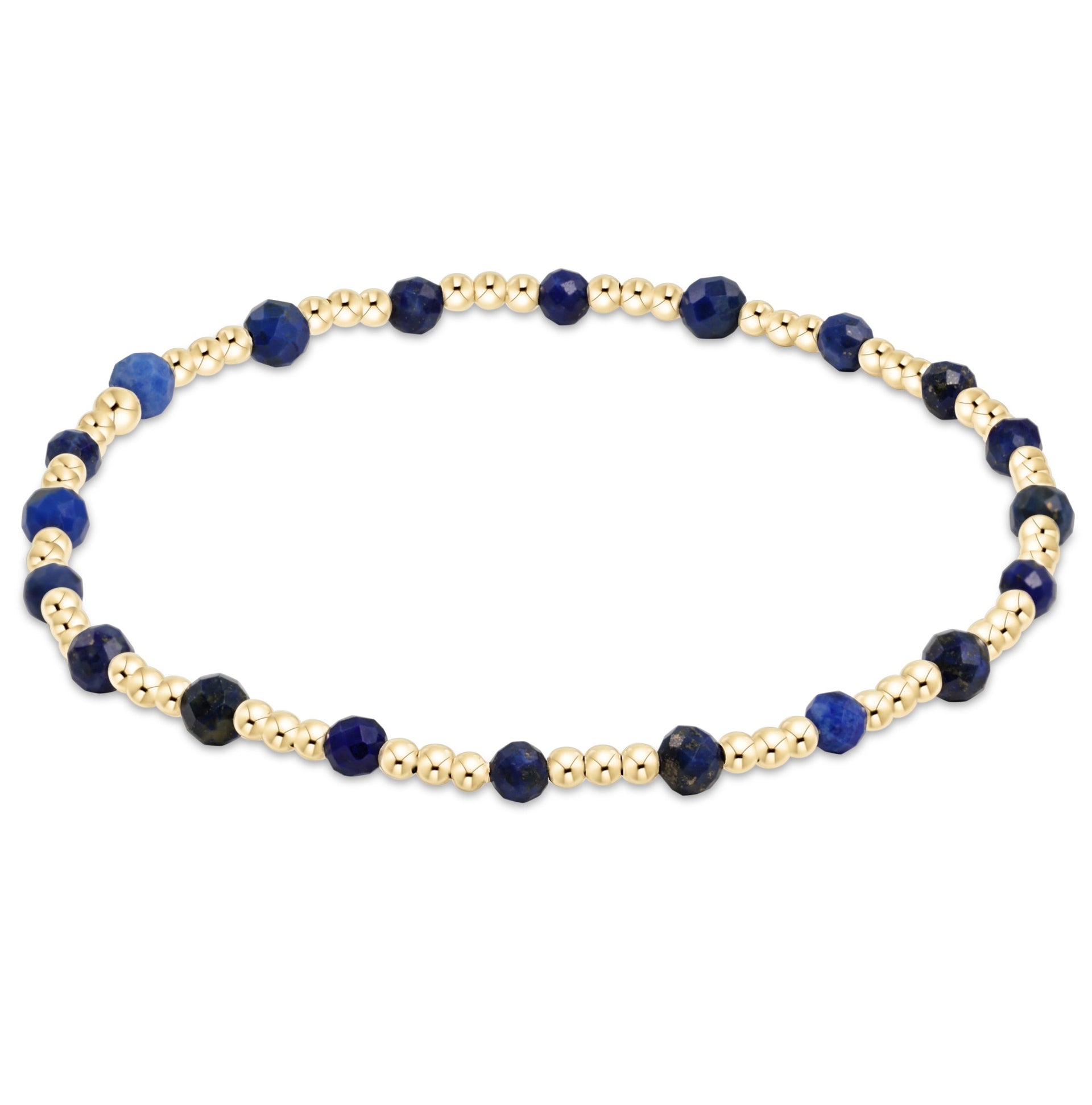Gemstone Sincerity Gold 3mm Bead Bracelet