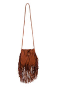 Leather Fringe Bucket Bag