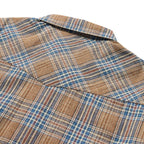 Sawtooth Faded Navy Plaid Snap Shirt