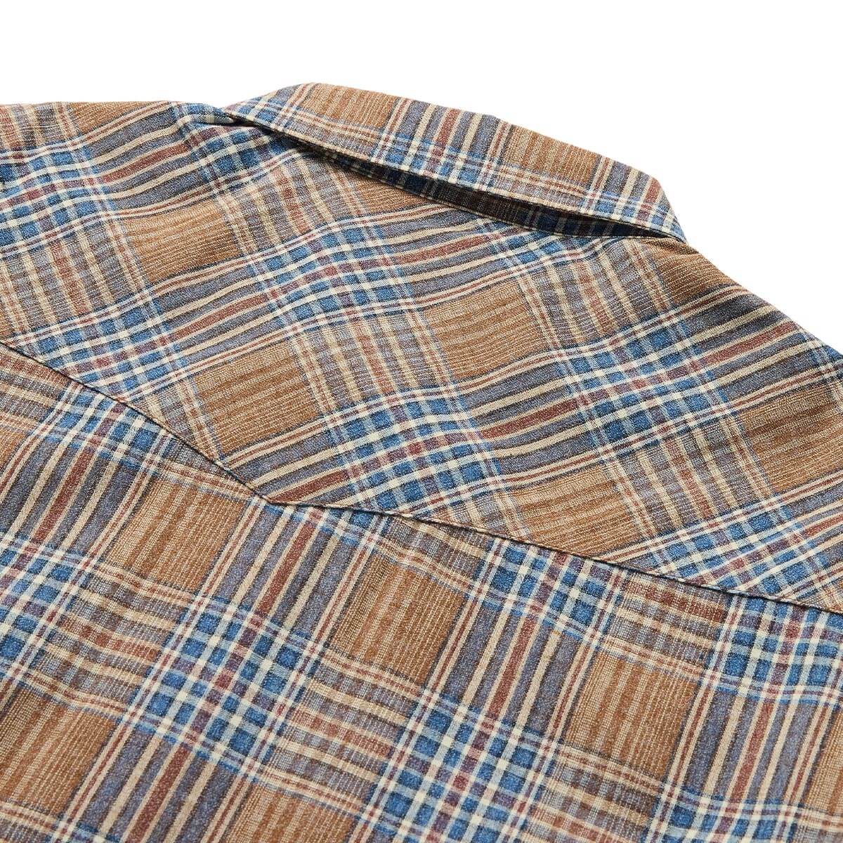 Sawtooth Faded Navy Plaid Snap Shirt