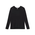 Frankie Black V Rib Long-Sleeve