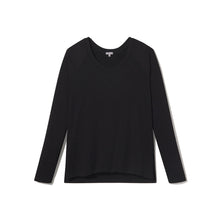 Frankie Black V Rib Long-Sleeve
