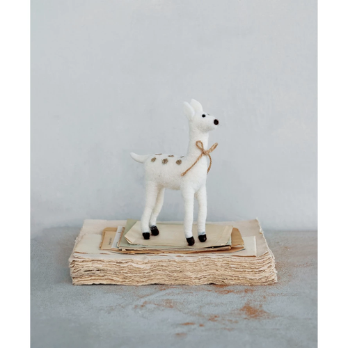 White Felt Deer