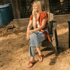 Grace Tobacco Artisan Tulled Sandal