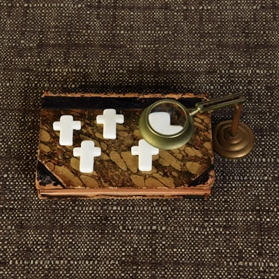 Mini White Glass Cross