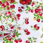 Strawberry Basket Ivory 54" x 54" Tablecloth