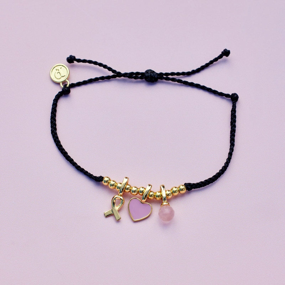 Harper Black/Gold Bead String Bracelet
