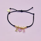 Harper Black/Gold Bead String Bracelet