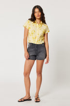 Worn Black Mirage Denim Short