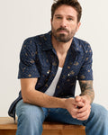 Laramie Western Navy Snap Shirt