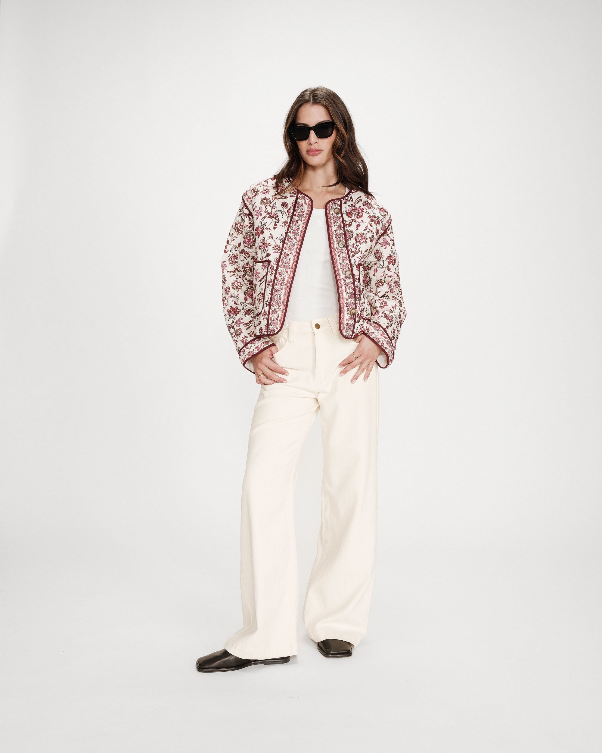 Vahina Floral Quilted Jacket