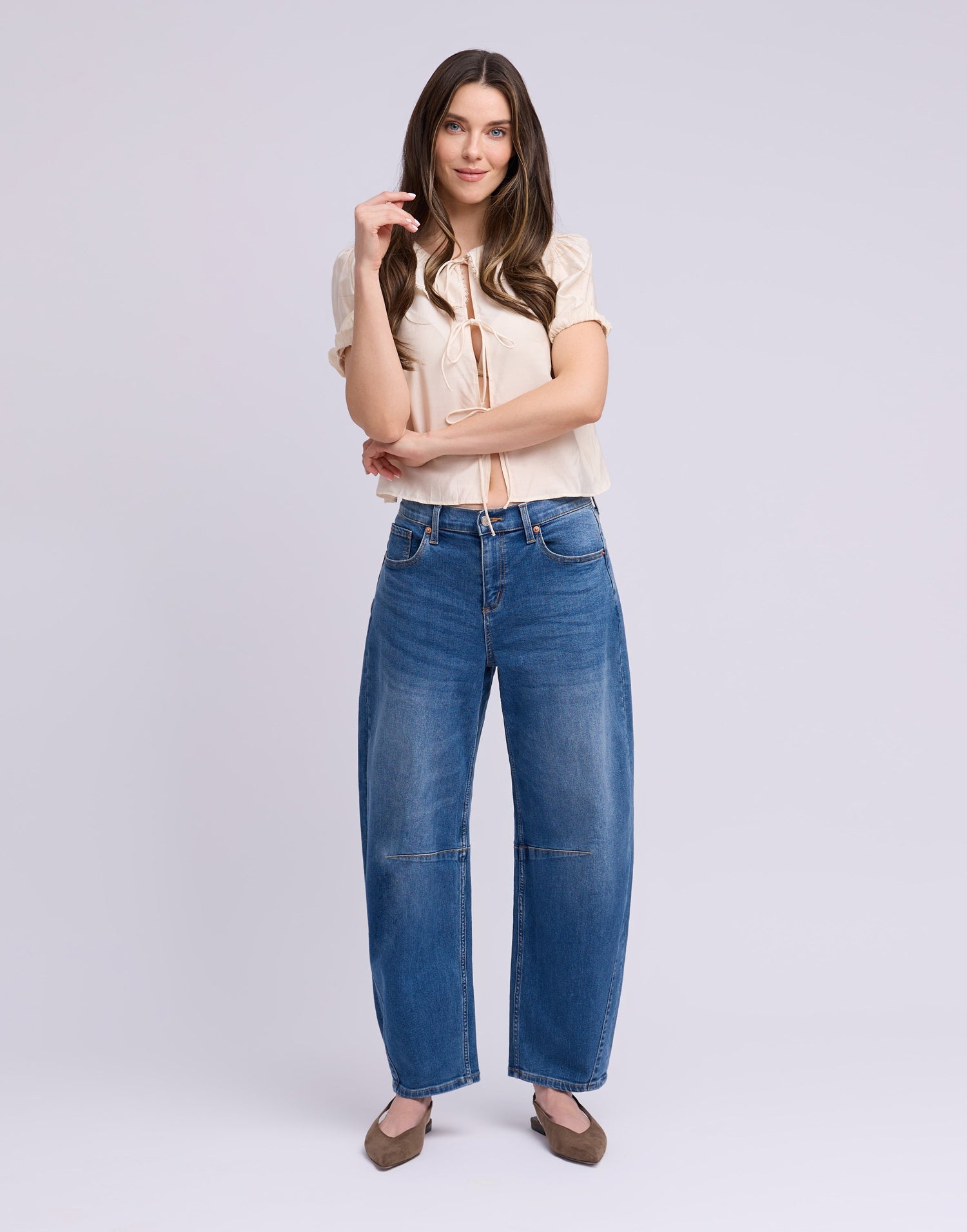 Malia Emmanuelle Barrel Jeans