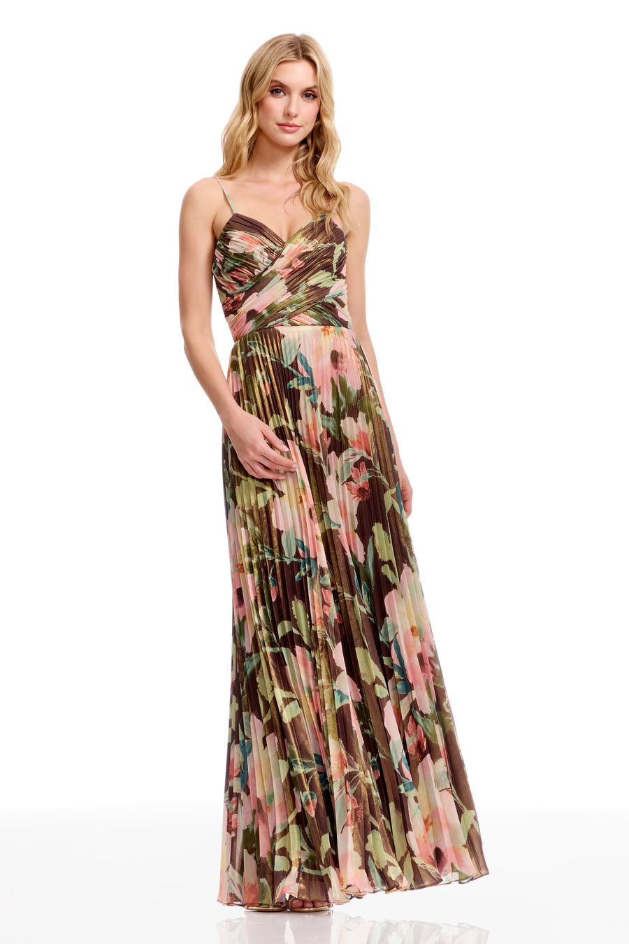 Aspen Mocha Floral Gown