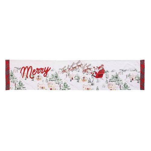 Santa Scene Table Runner