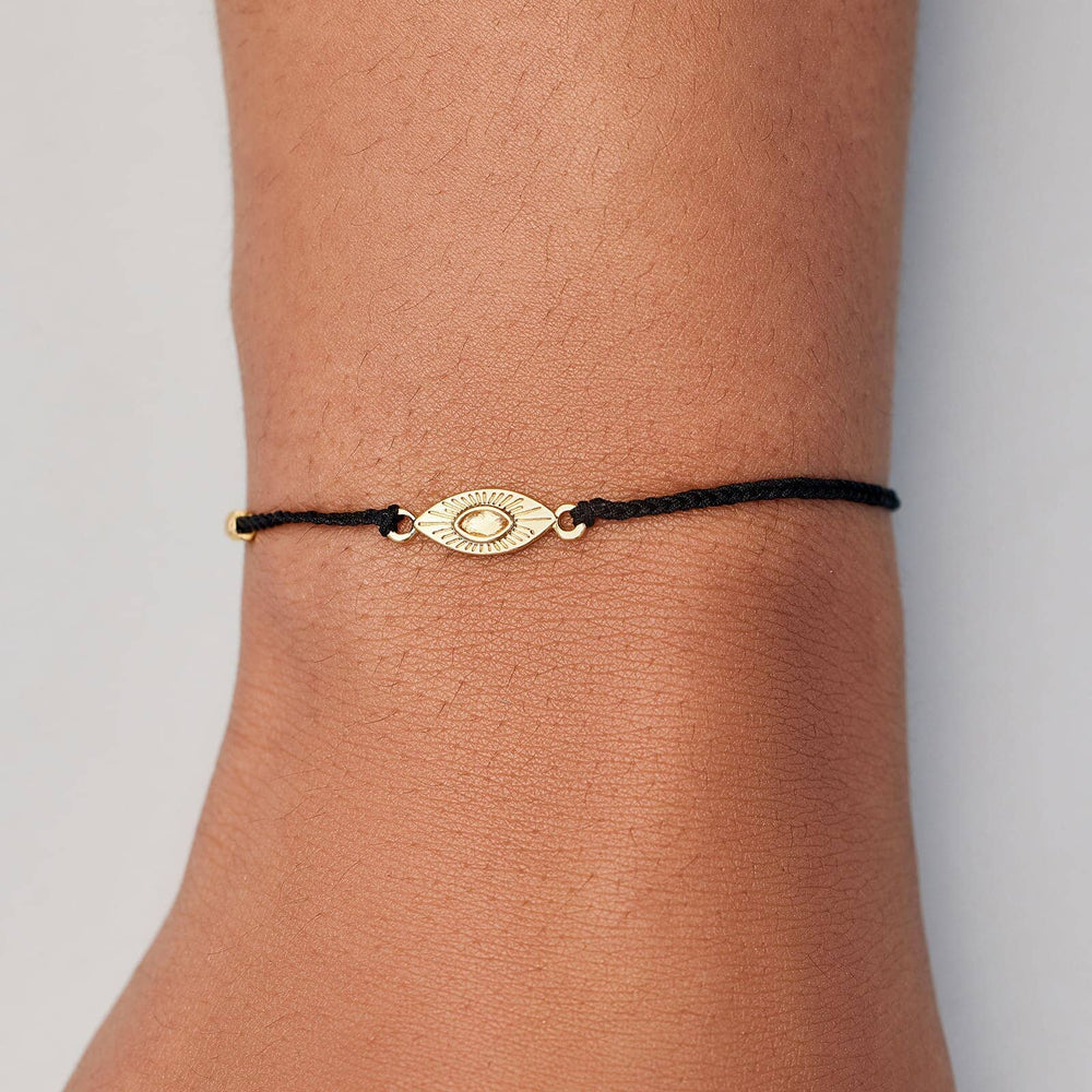 Gold Sunburst Eye Charm Bracelet