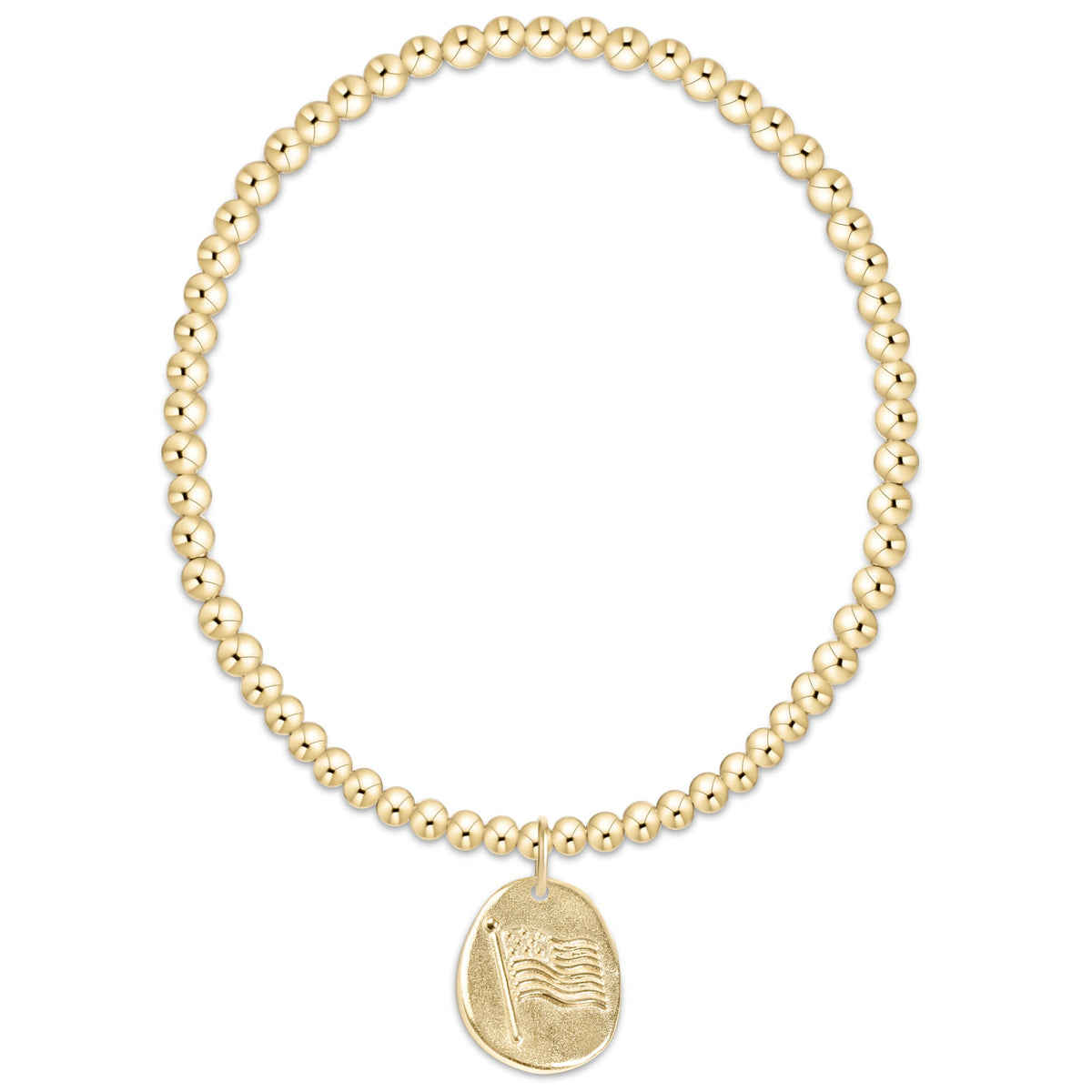 Classic Gold 3mm Inspire America Charm Bracelet