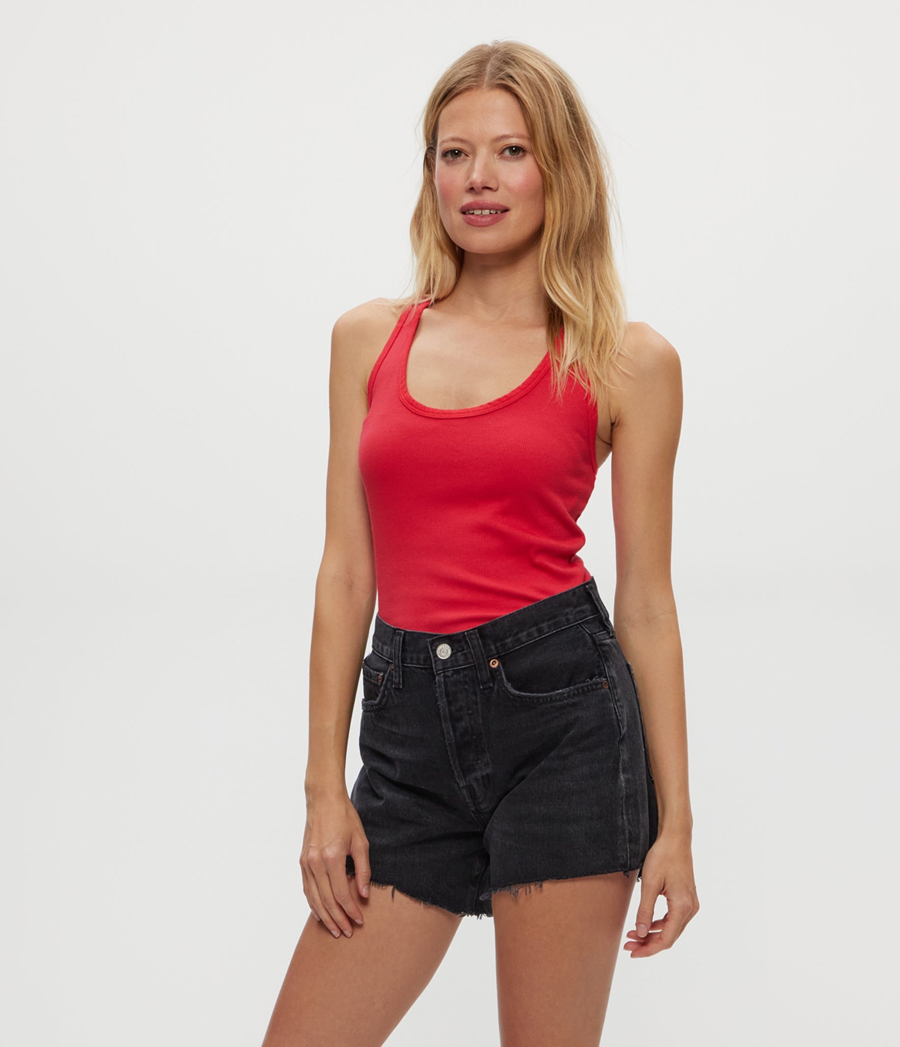 Cher Rib Scoop Neck Tank