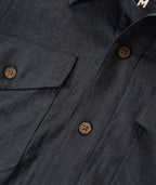 Noah Black Sand Linen Button-Up Shirt