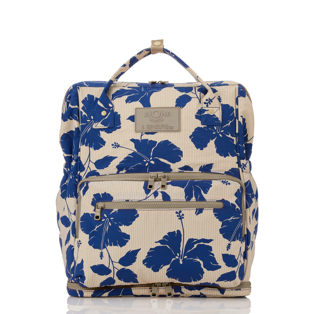 Salina Navy Tiny Stripe Le Bébé Backpack