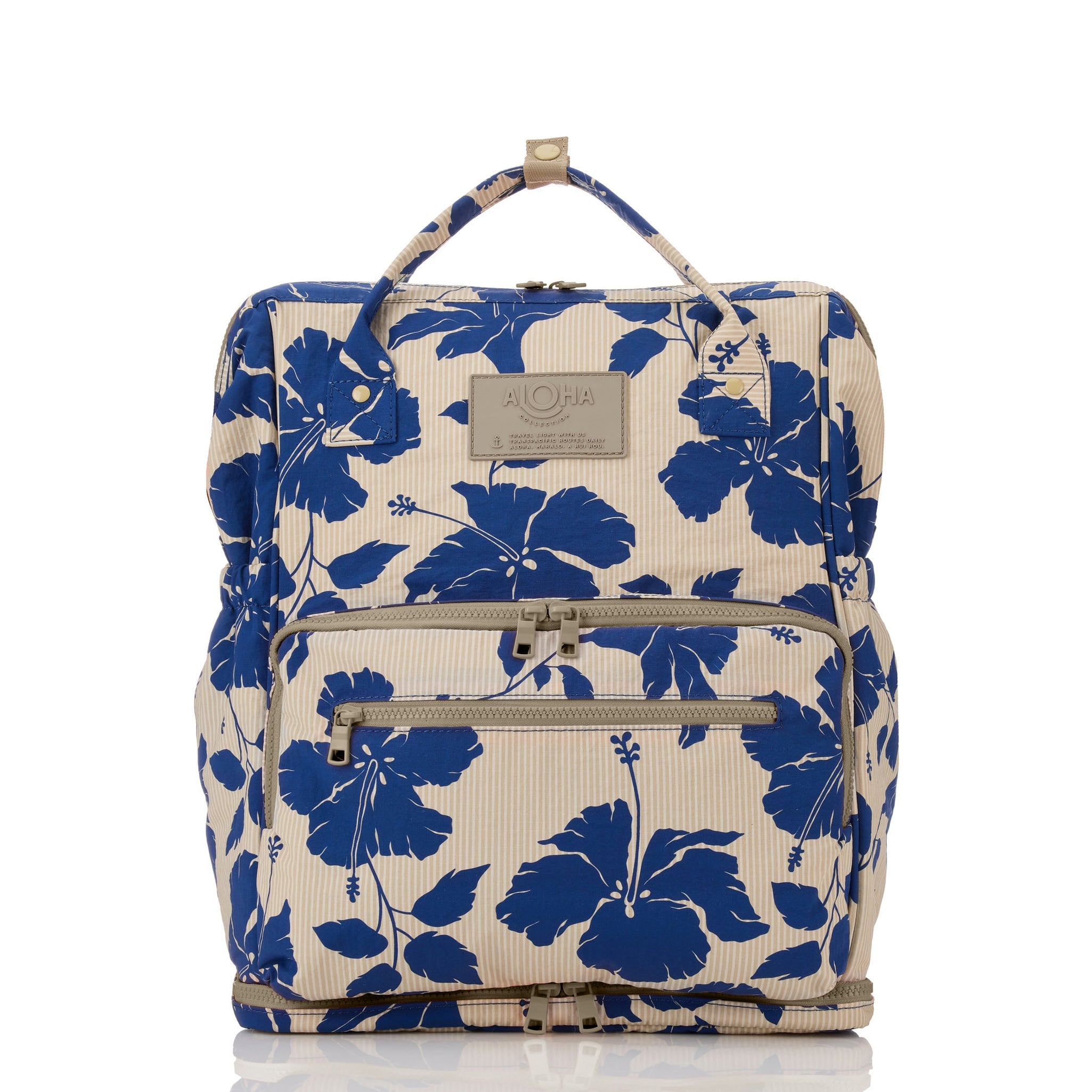 Salina Navy Tiny Stripe Le Bébé Backpack