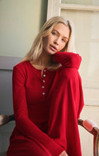 Holly Pointelle Red Long-Sleeve