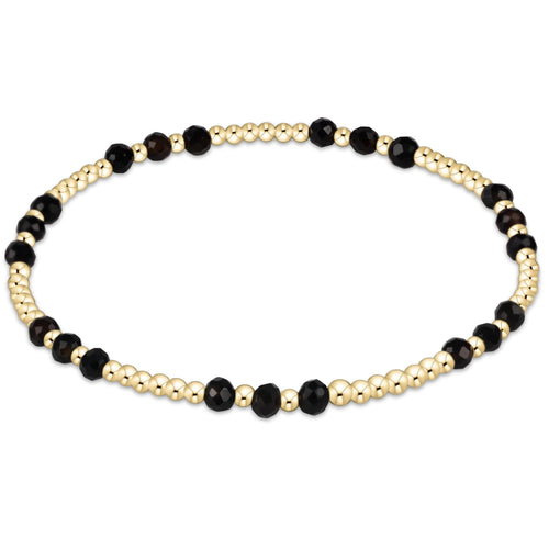 Gemstone Joy Gold 3mm Bead Bracelet