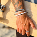 White Disc Stretch Bracelet