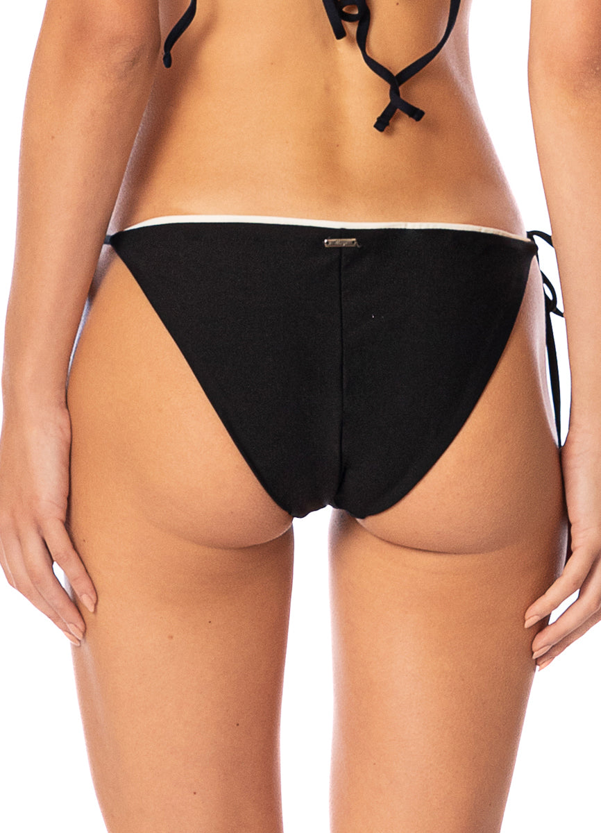 Midnight Black Shining Bikini Bottom