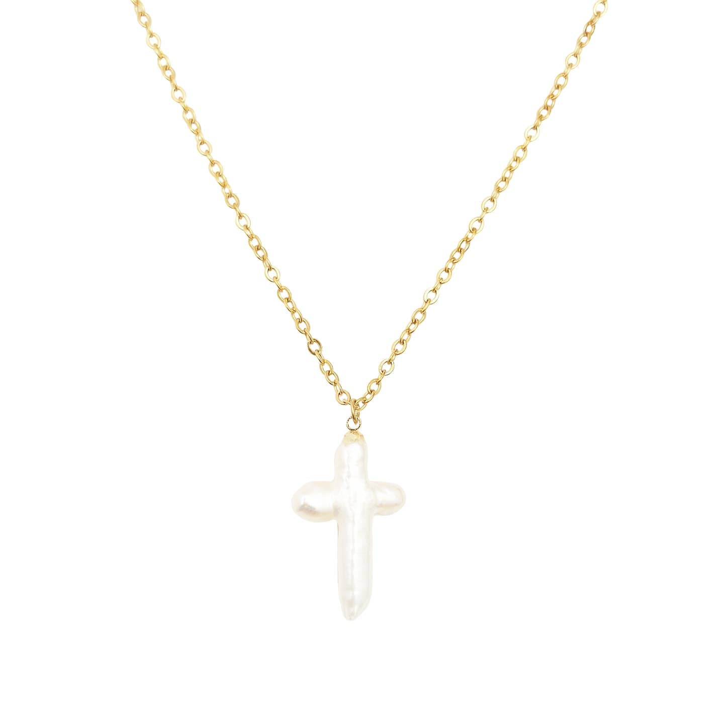 Freshwater pearl Cross Necklace