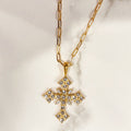 Noble CZ Cross Necklace