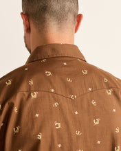 Laramie Brown Horseshoe Snap Shirt