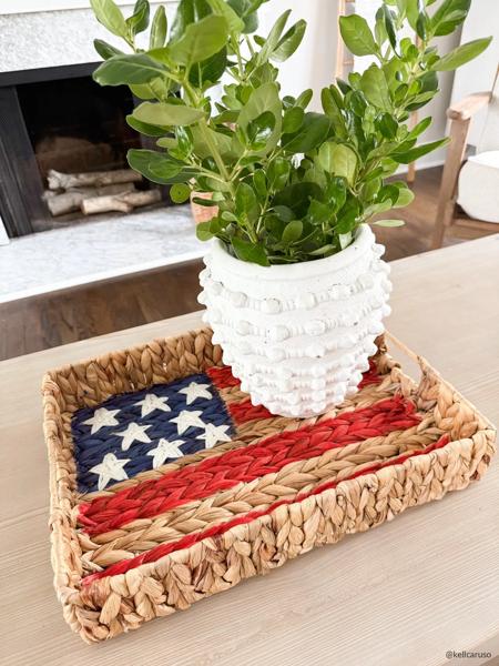 Woven American Flag Tray
