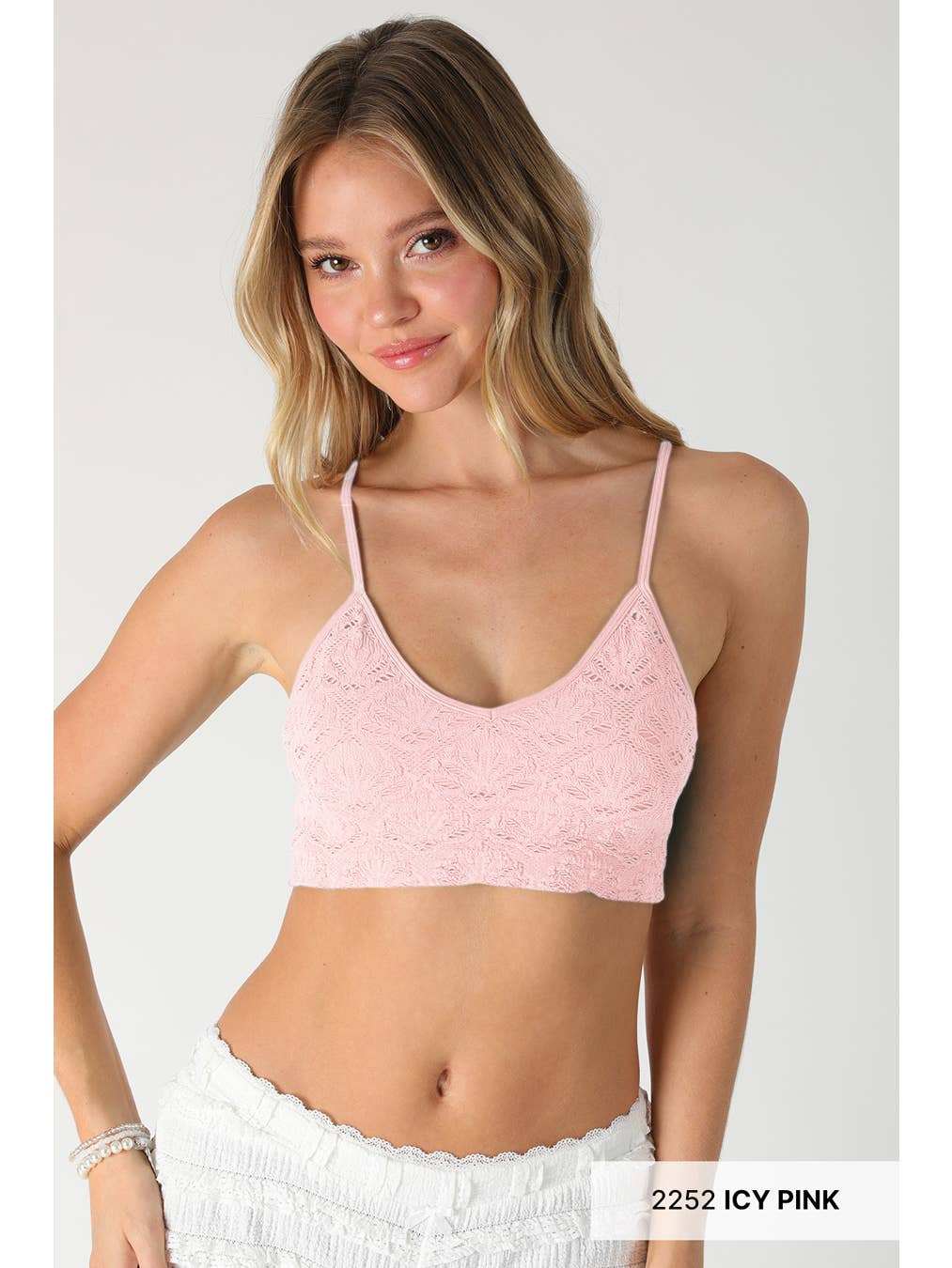 Textured Lace Cut-Out Bralette