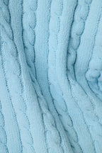 Cozy Cable Chenille Cloud Blue Shorts