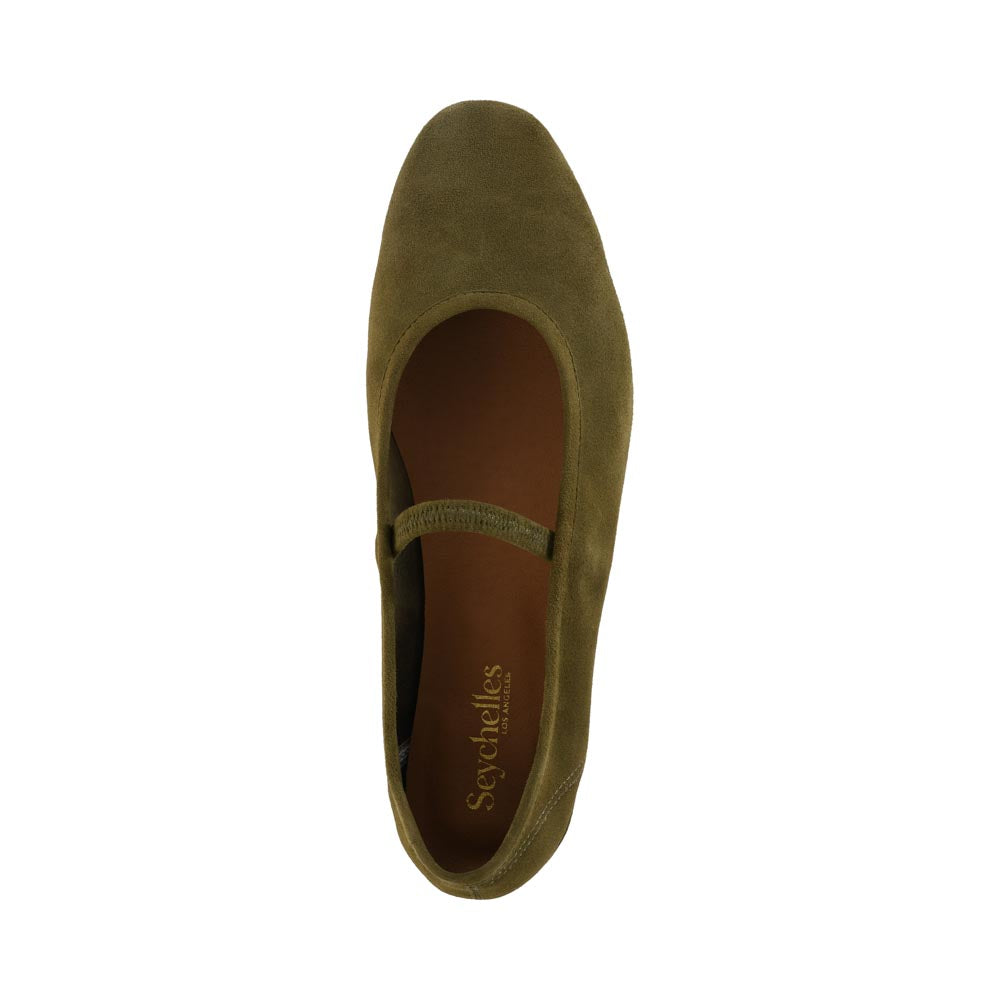 Sweetheart Olive Suede Ballet Flat