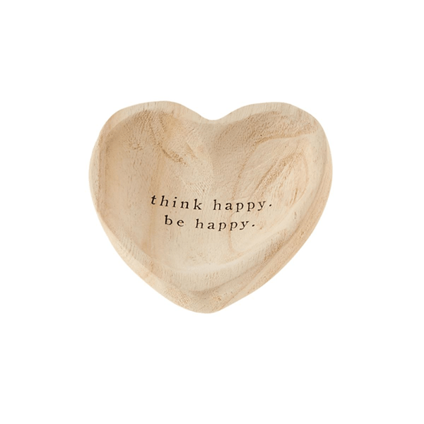 Sentiment Wood Heart Trinket Dish