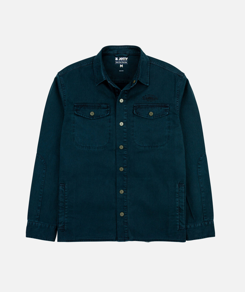 McCaffrey Navy Button-Up Work Shirt