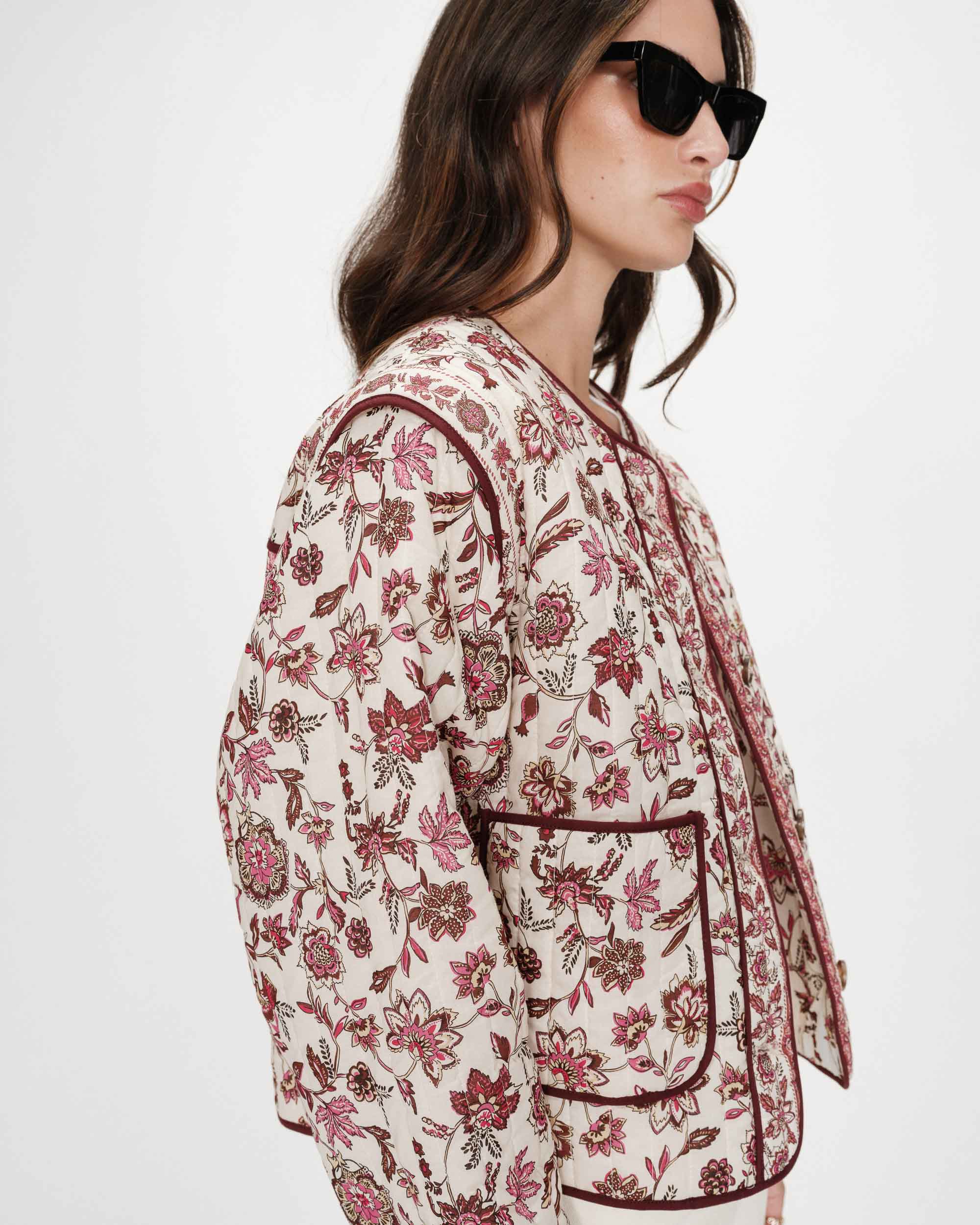Vahina Floral Quilted Jacket