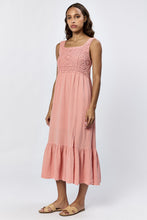 Chasity Terracotta Crochet Dress