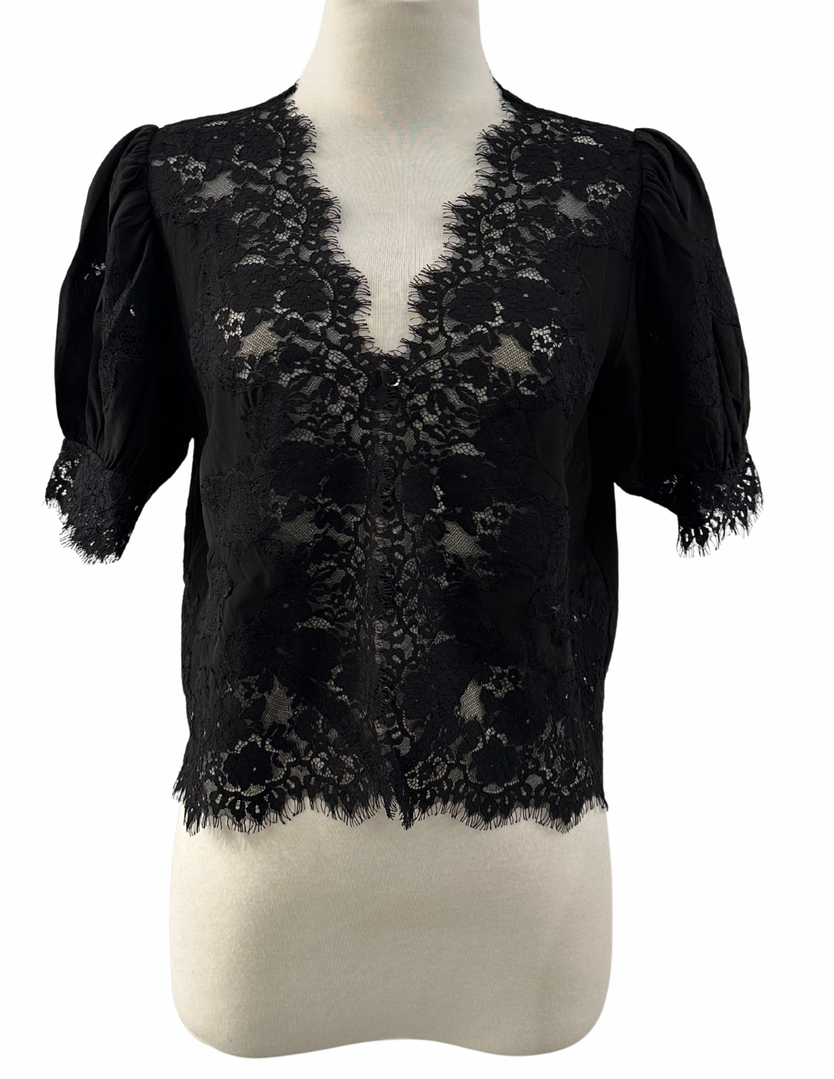 Eura Black Lace Top