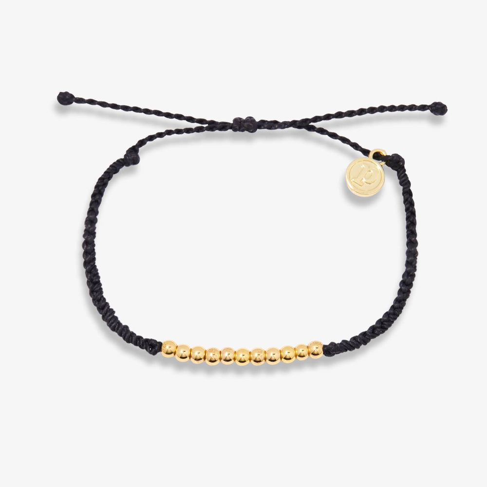 Harper Black/Gold Bead String Bracelet