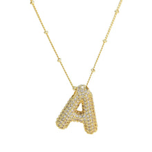 CZ Bubble Initial Necklace