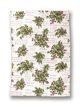 Holly Song Ecru Tea Towel