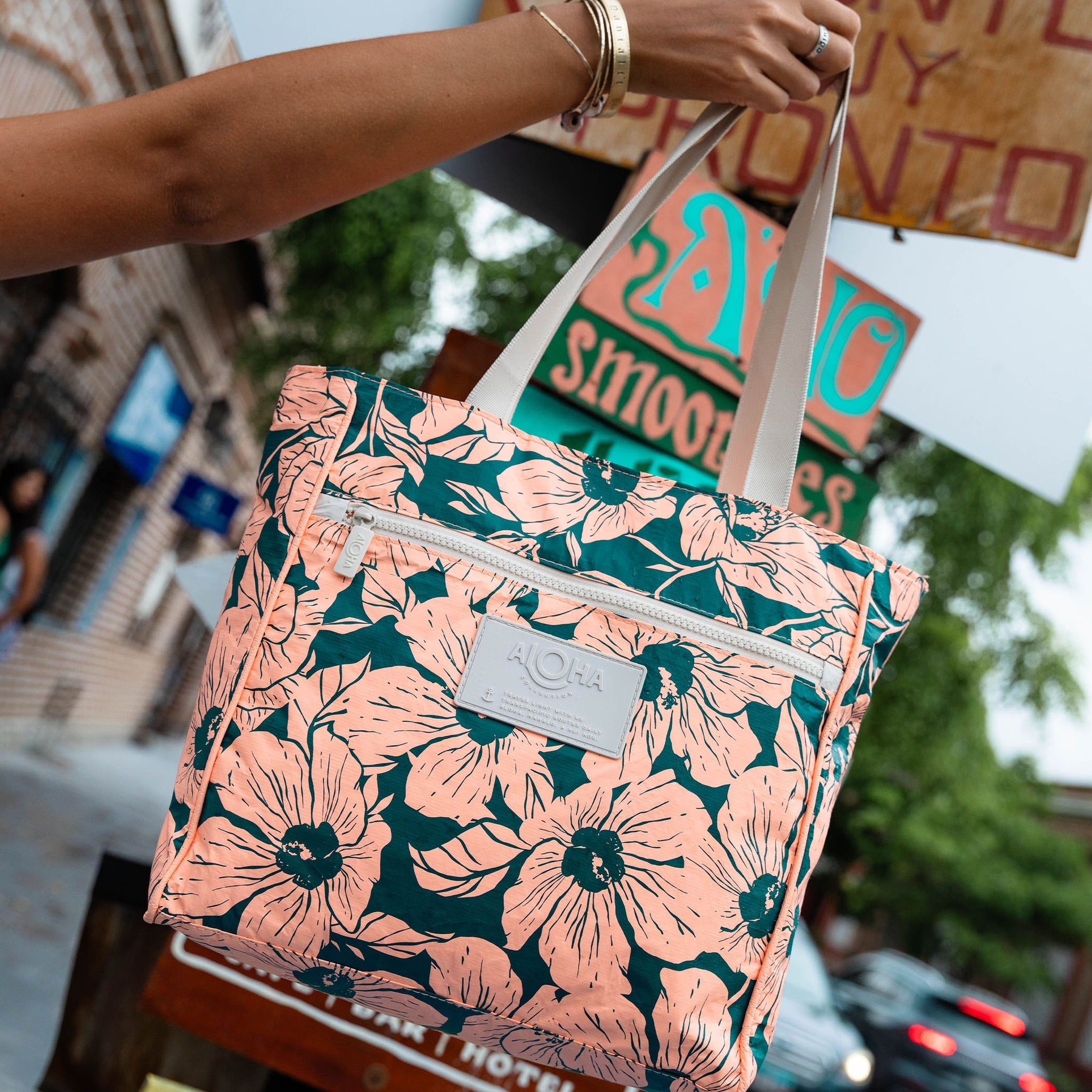 Flor Del Mar Dark Teal Go-To Tote | Aloha Collection – 3 Seas