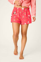 Dogs Who Brunch Flannel PJ Shorts